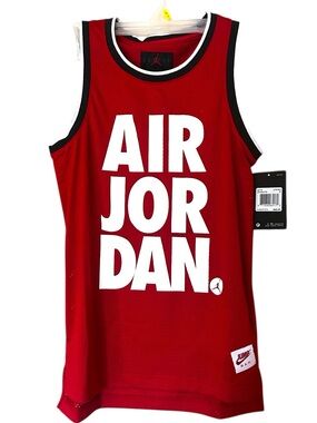 Red Air Jordan Nike Official Jordan Youth Basketball Jersey Medium (10-12 years)
